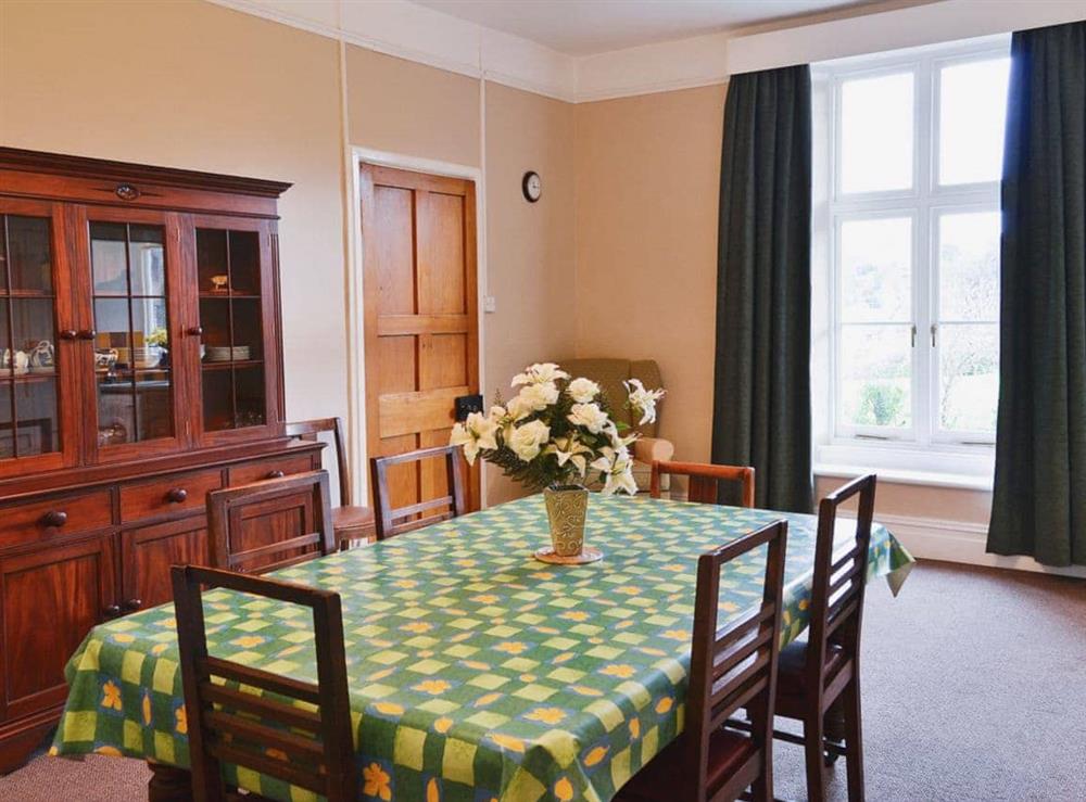 Dining room at Court Place in Porlock, Somerset