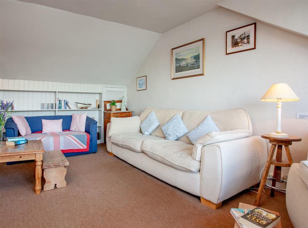 Living room at Courtenay Cottage in Salcombe, Devon