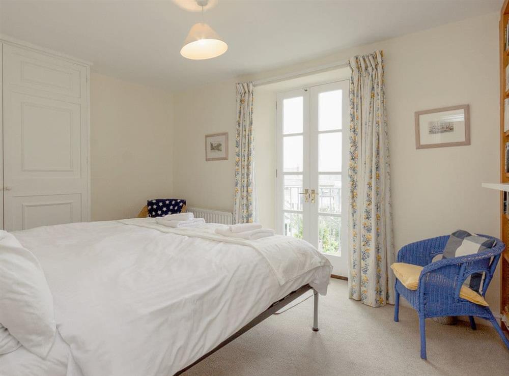 Comfortable double bedroom at Courtenay Street 5 in Salcombe, Devon