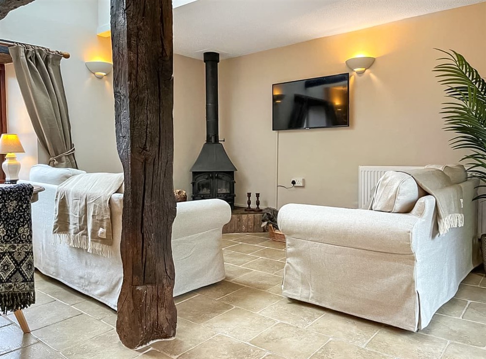 Living area at Courtyard Cottage in Bideford, Devon