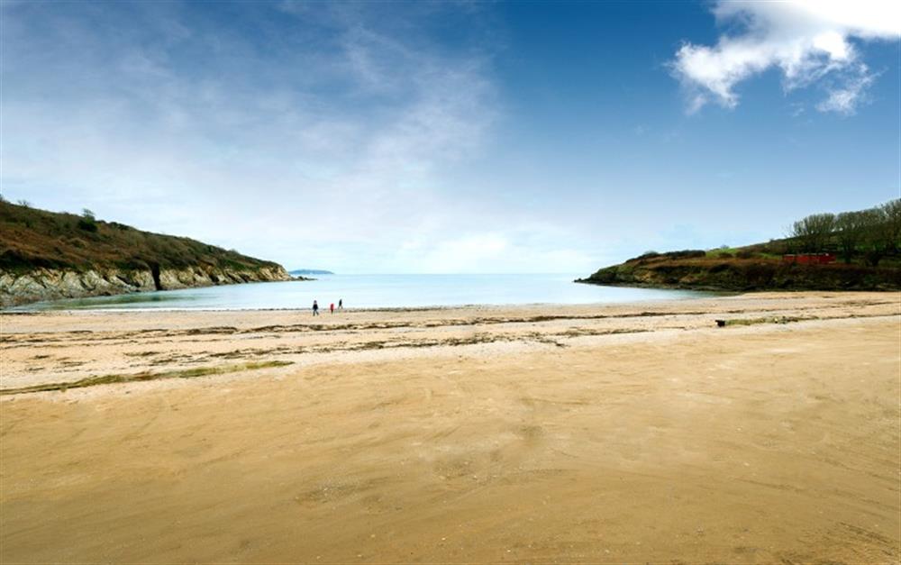 Maenporth Beach is family friendly with shallow waters, perfect for the little ones to enjoy. at Cove 1 in Maenporth