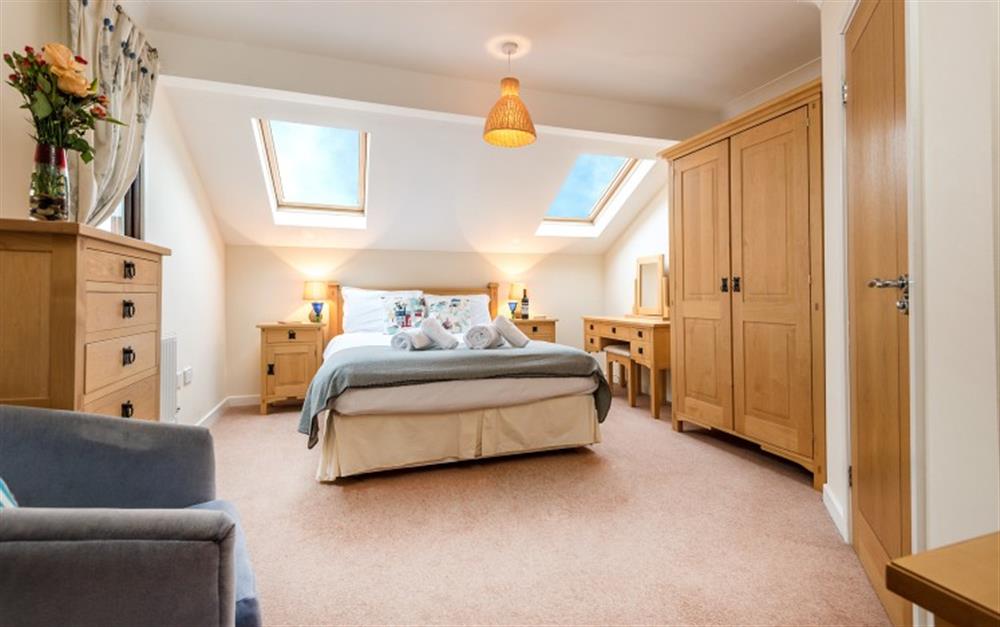 The master bedroom is very spacious. at Cove 1 in Maenporth