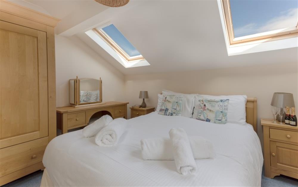 You'll see the master bedroom at the front of the property. at Cove 2 in Maenporth