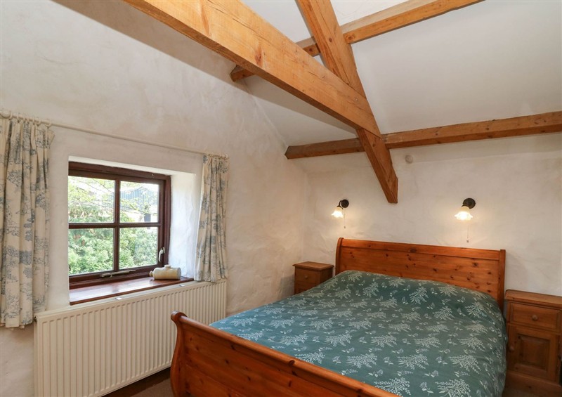 One of the bedrooms at Cove Cottage, Llangrannog