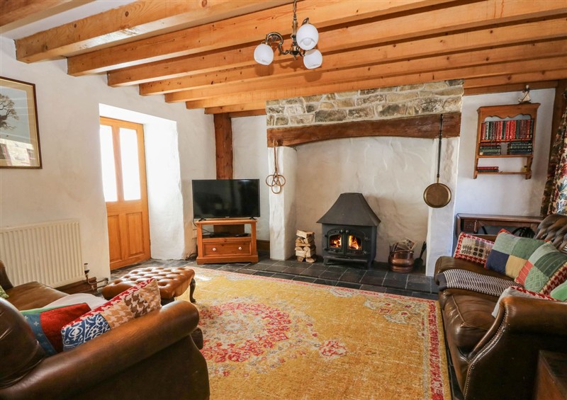 The living area at Cove Cottage, Llangrannog