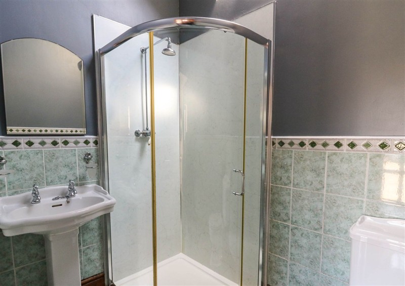 This is the bathroom at Cove Cottage, Llangrannog