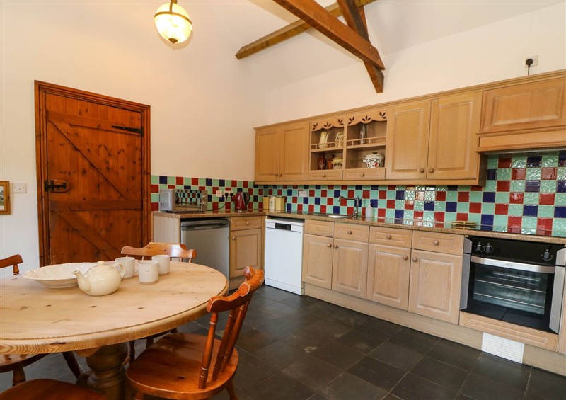 This is the kitchen at Cove Cottage, Llangrannog