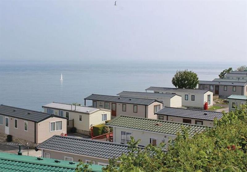 The park setting with sea views at Cove Holiday Park in Portland, Weymouth
