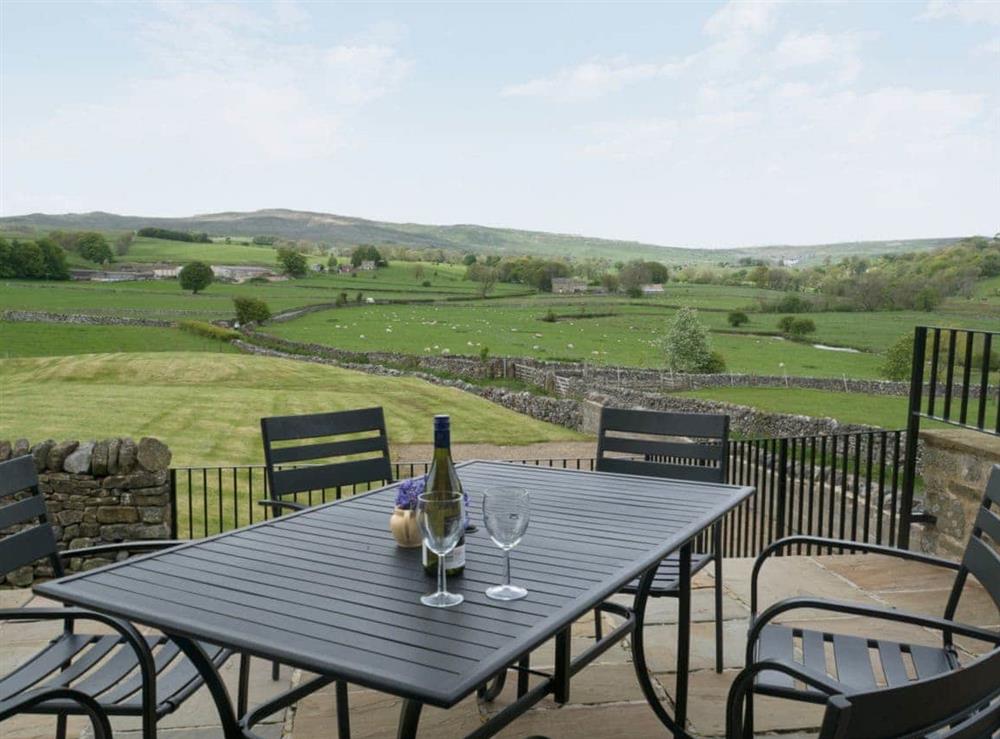 Sitting-out-area at Cove View in Airton, Nr Skipton., North Yorkshire