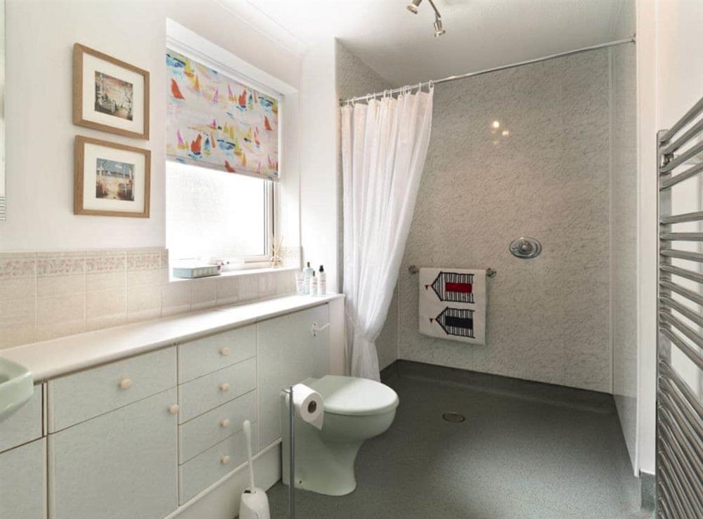 Spacious wet room with heated towel rail at Covert Cottage in Diss, Norfolk
