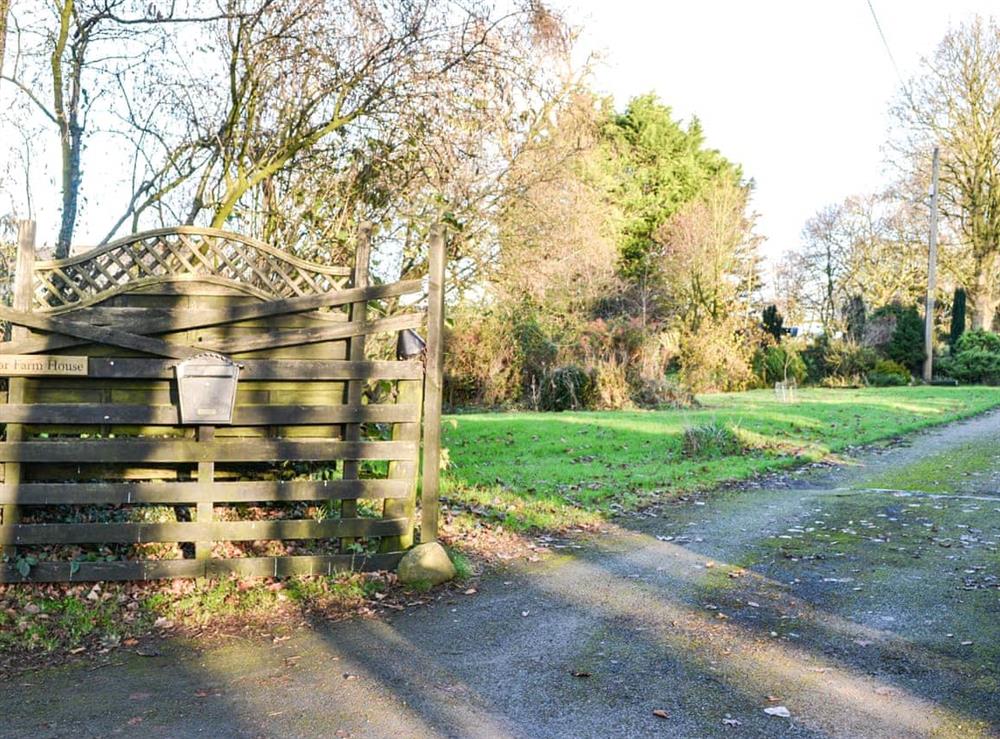 Driveway at Cowar Farmhouse Cottage in Dalbeattie, Kirkcudbrightshire