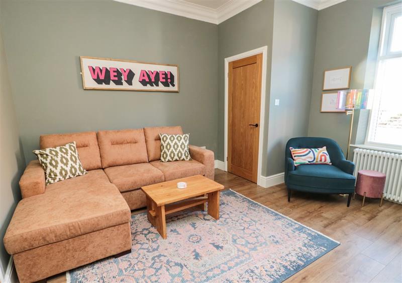 Relax in the living area at Cowrie Cottage, Cullercoats