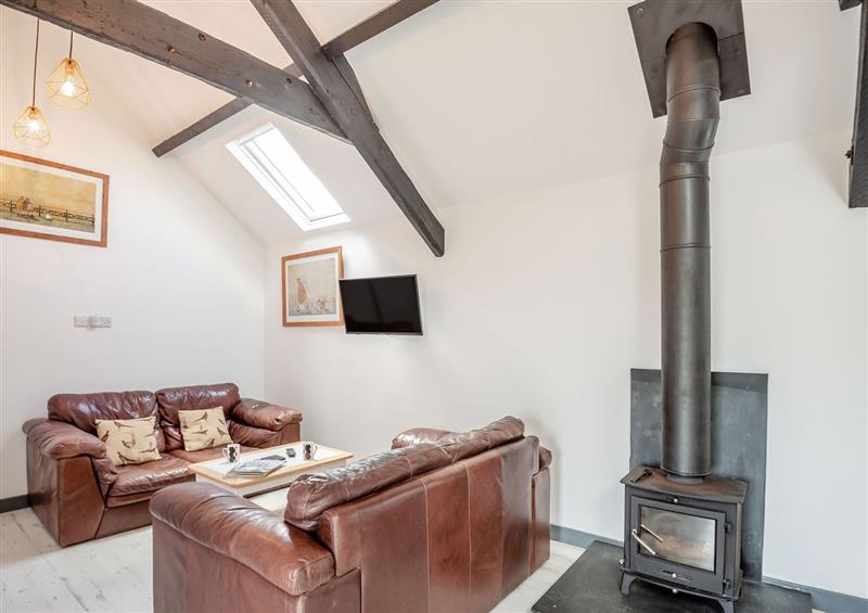 This is the living room at Cowshed, Cilan near Abersoch
