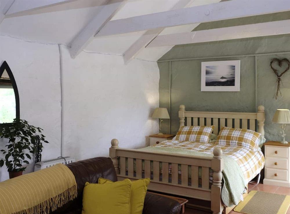 Double bedroom at Cowshed Cottage in Ruan Minor, Cornwall