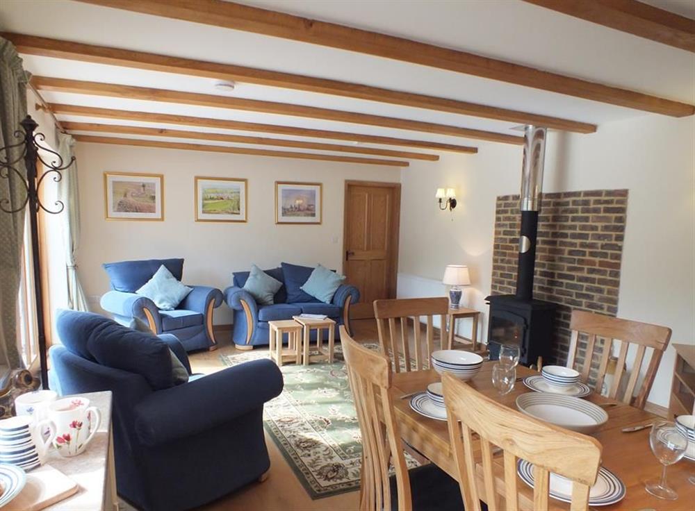 Living room at Cowslip Cottage, Brook, Kent
