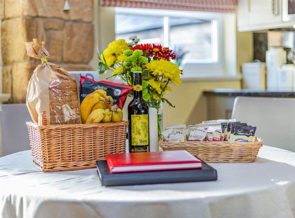 Welcome pack at Cowslip cottage in Felton, Northumberland
