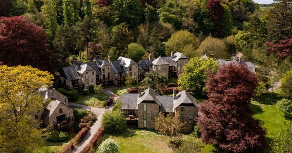 Bovey Castle local granite holiday lodges at Cox Tor in Chagford