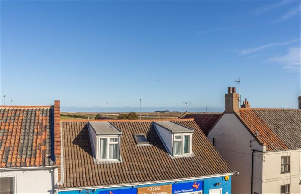 First floor: Views looking out to sea at Coxswains House, Wells-next-the-Sea