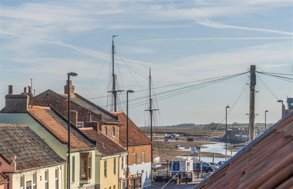 First floor: Views looking over the harbour at Coxswains House, Wells-next-the-Sea