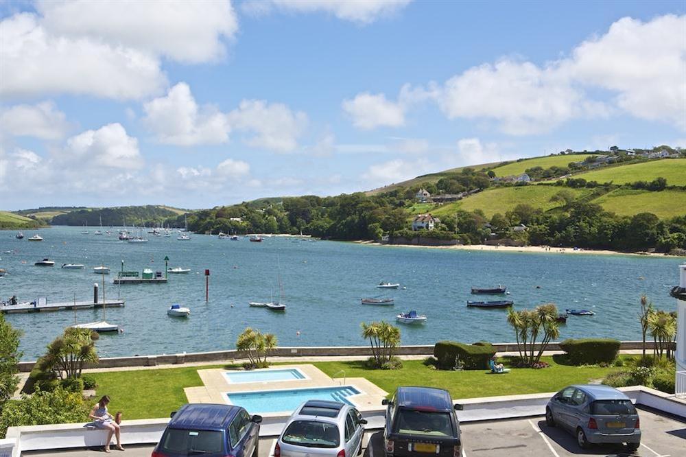 Fantastic, uninterrupted views over the Salcombe estuary from the sitting room and master bedroom at Coxswains Watch in 59 Fore Street, Salcombe