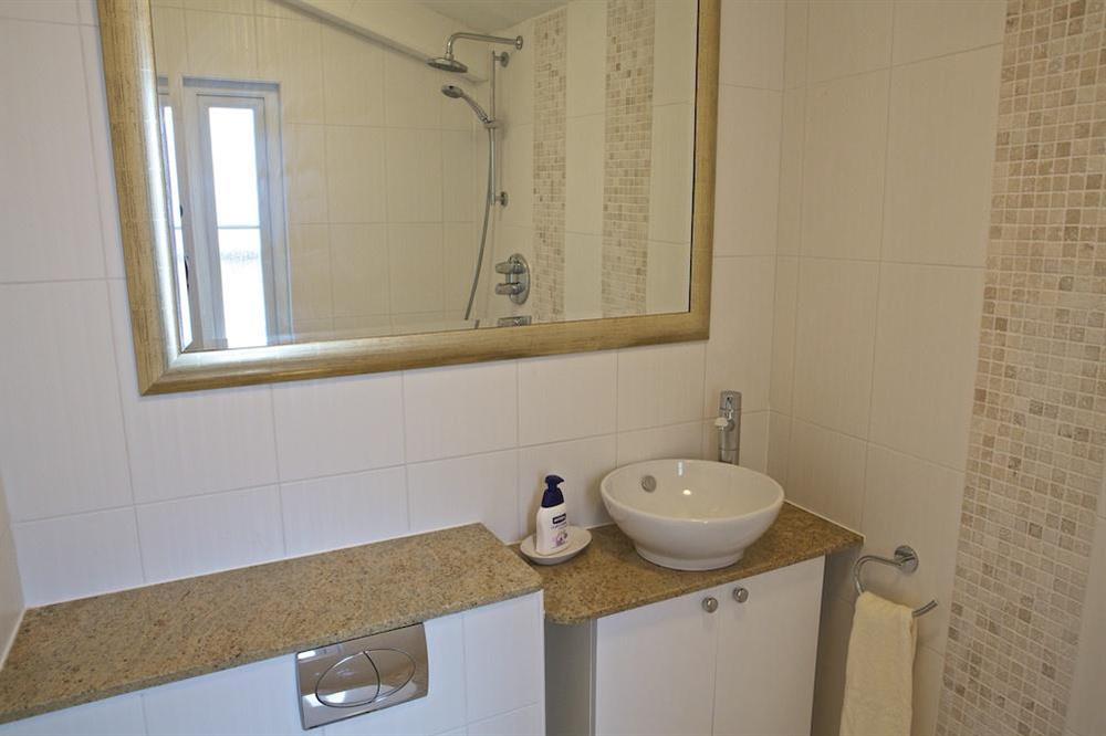 Luxury contemporary wet/shower room (photo 2) at Coxswains Watch in 59 Fore Street, Salcombe
