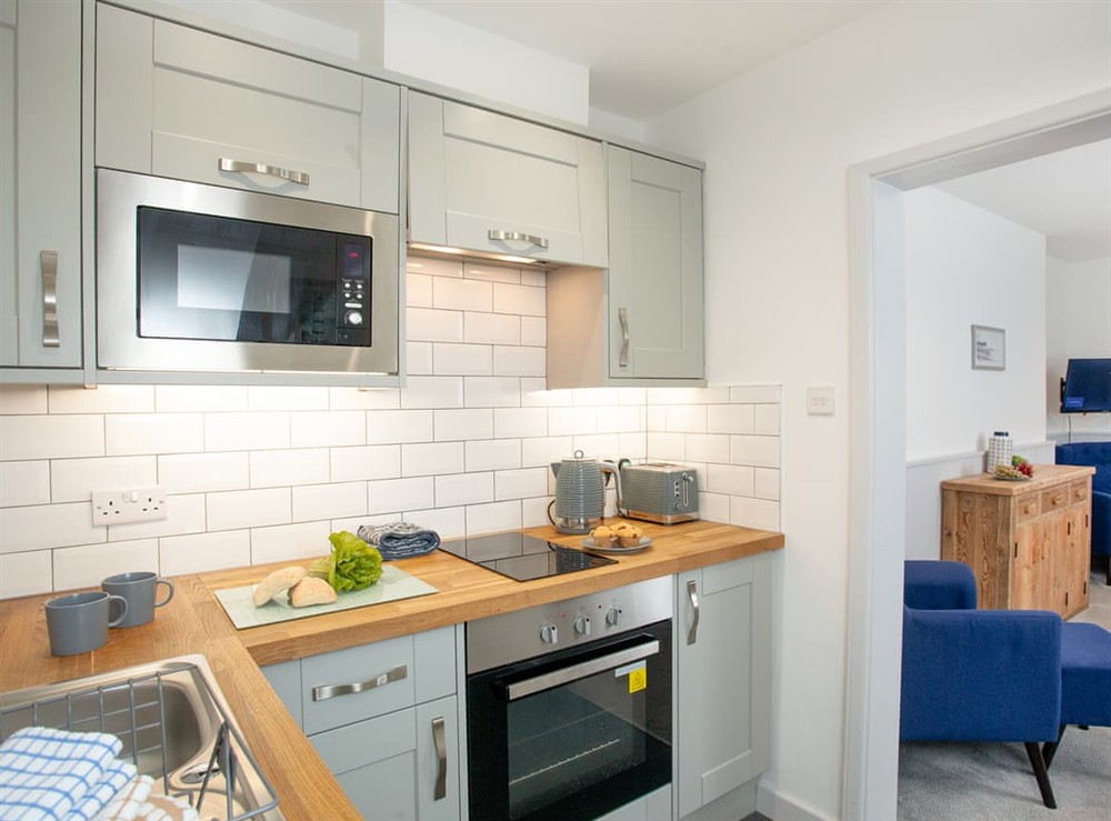 Kitchen area at Crabby Cove in Paignton, Devon