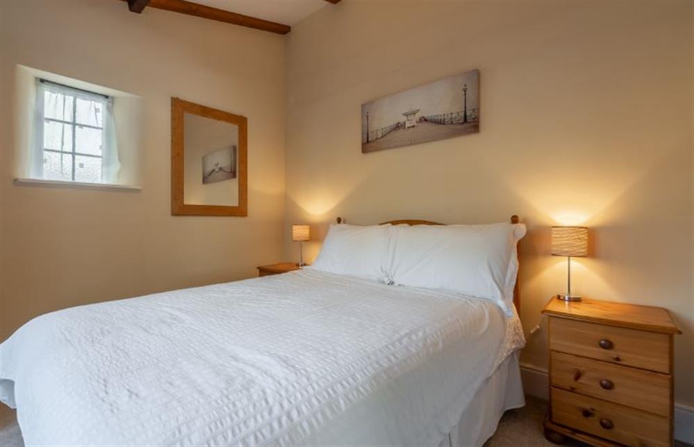 Ground floor: Bedroom two with double bed at Crabpot Cottage, East Runton near Cromer