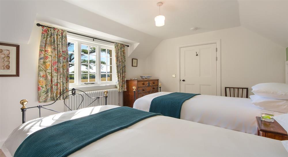 The twin bedroom at Crabtree Lodge in Broadclyst, Exeter