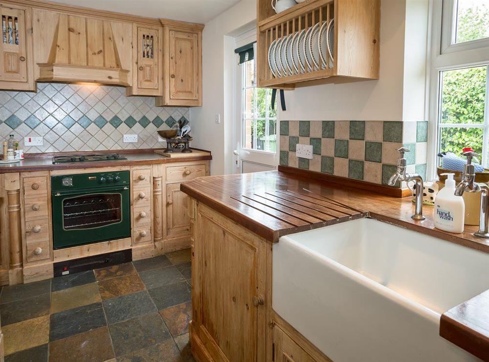 Kitchen with belfast sink at Crabtrees in Ringstead, Norfolk
