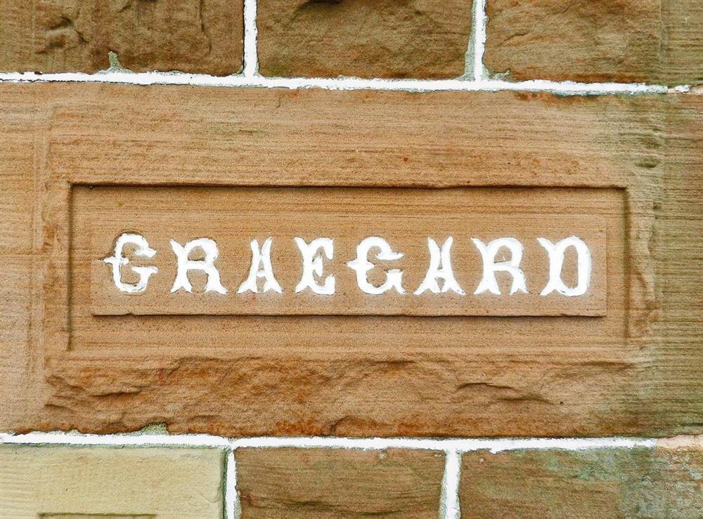Characterful sign at Craegard House in Corrie, Isle of Arran, Scotland