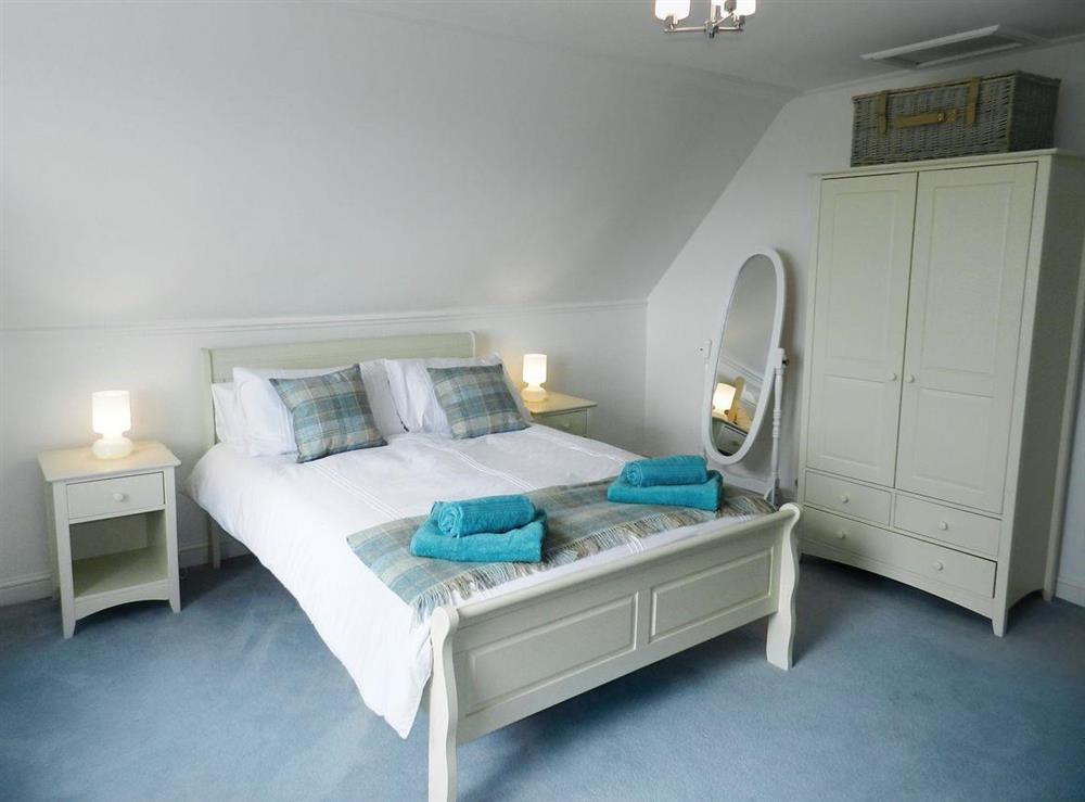 Elegantly decorated double bedroom at Craegard House in Corrie, Isle of Arran, Scotland