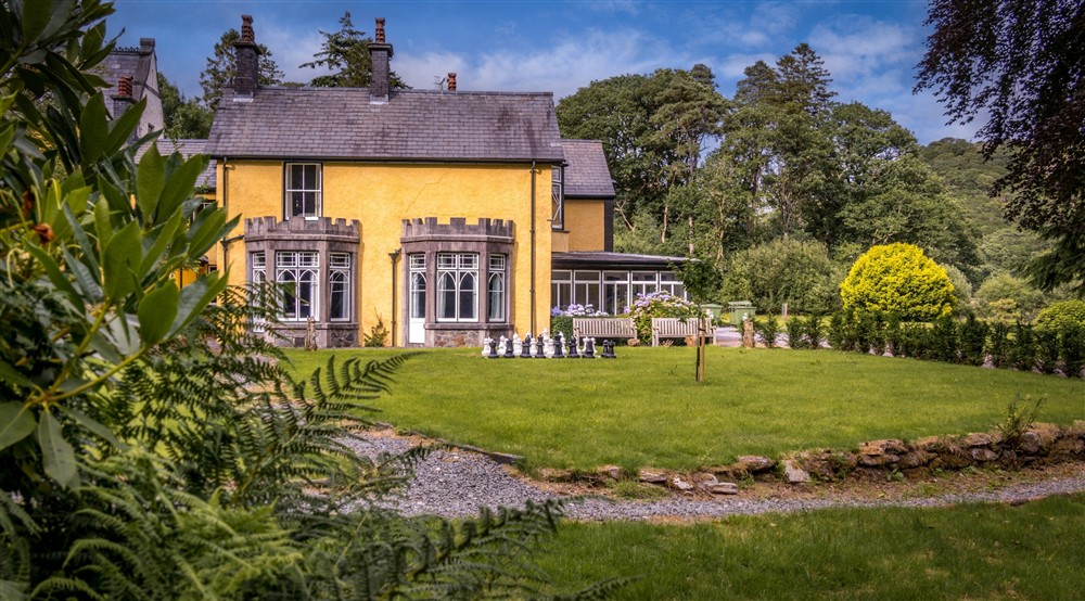 The garden at Craflwyn Hall in Caernarfon, Gwynedd