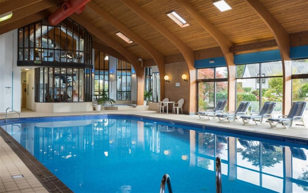 You'll love the heated swimming pool! at Crags 26 Bay View Cottage in Maenporth