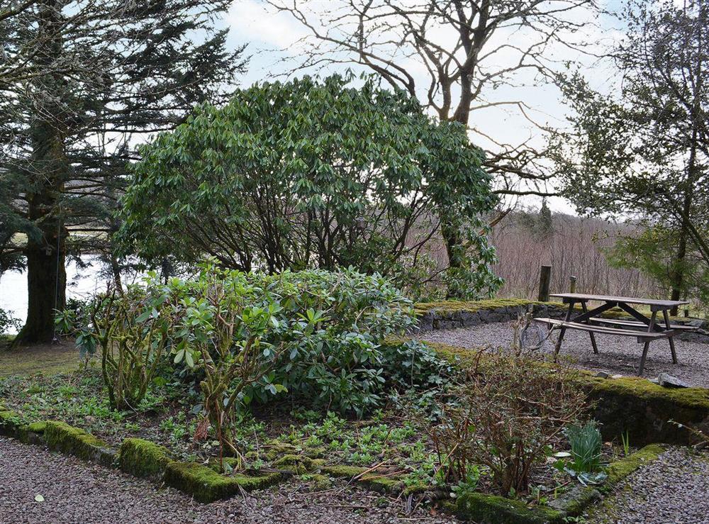 Garden with attractive planting at Craig Lora in Dalmally, near Oban, Argyll and Bute, Scotland