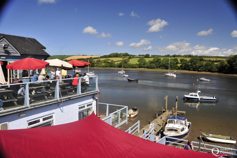 Try The Ferry Inn, St Dogmaels for good pub grub on the deck overlooking the Teifi River at Craig Silian, Gwbert