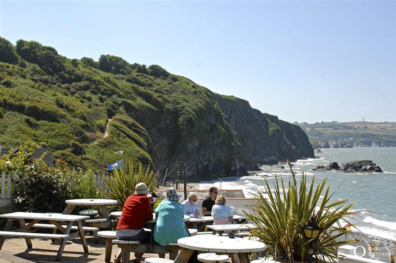 Walk from Aberporth along the Heritage Coast Path to Tresaith and enjoy a refreshing drink at ’The Ship Inn’ at Craig Silian, Gwbert
