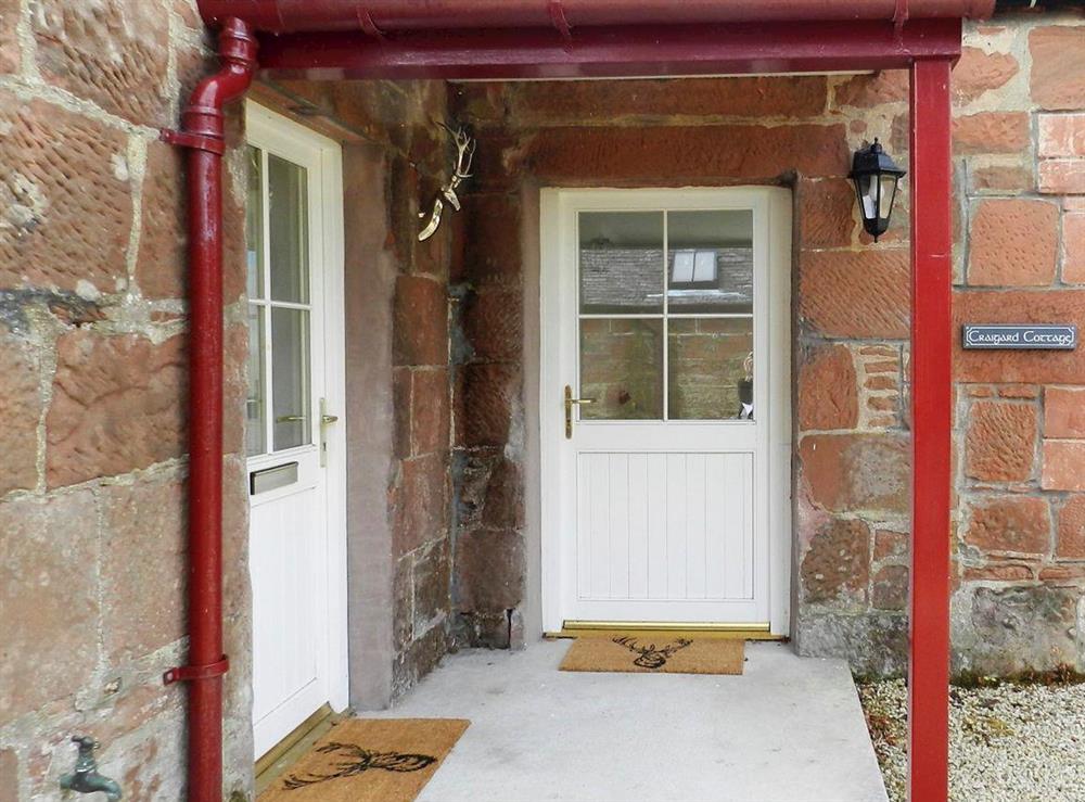 Entrance at Craigard Cottage in Corrie, Isle of Arran, Scotland