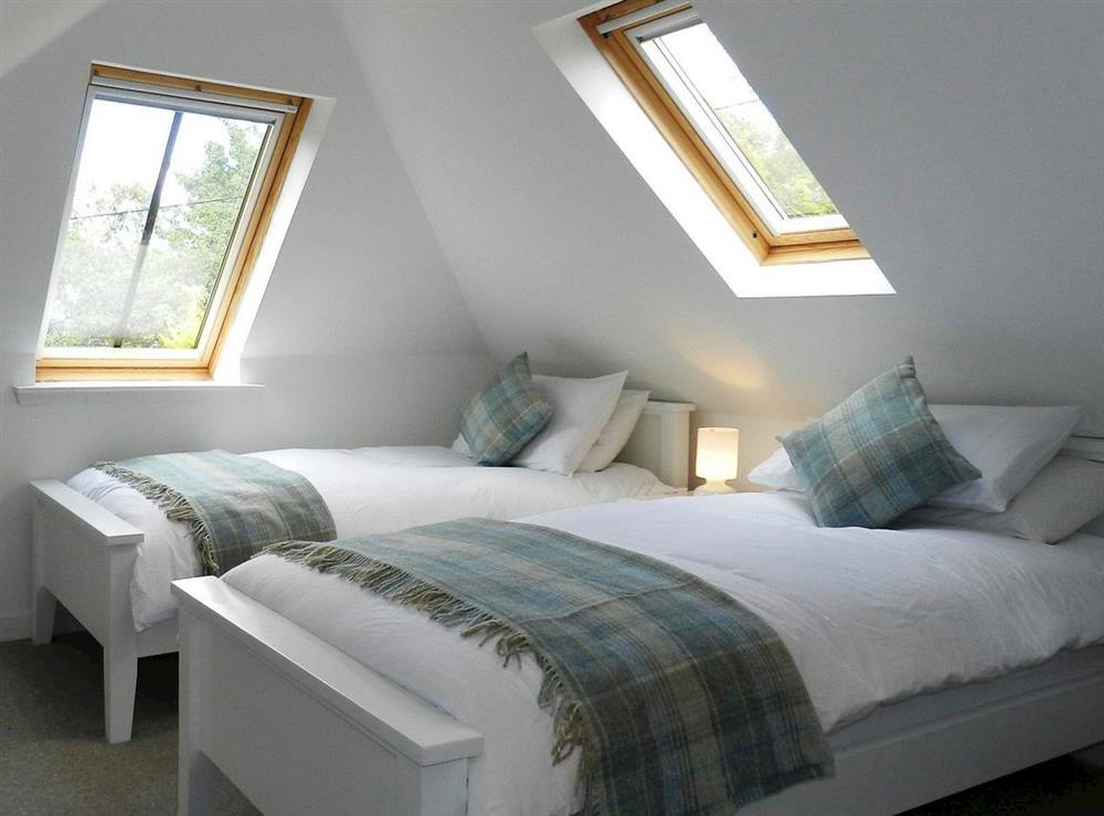 Twin bedroom at Craigard Cottage in Corrie, Isle of Arran, Scotland
