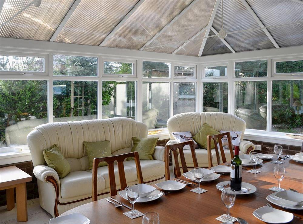 Comfortable sofas in the conservatory mean it is more than just a place to eat