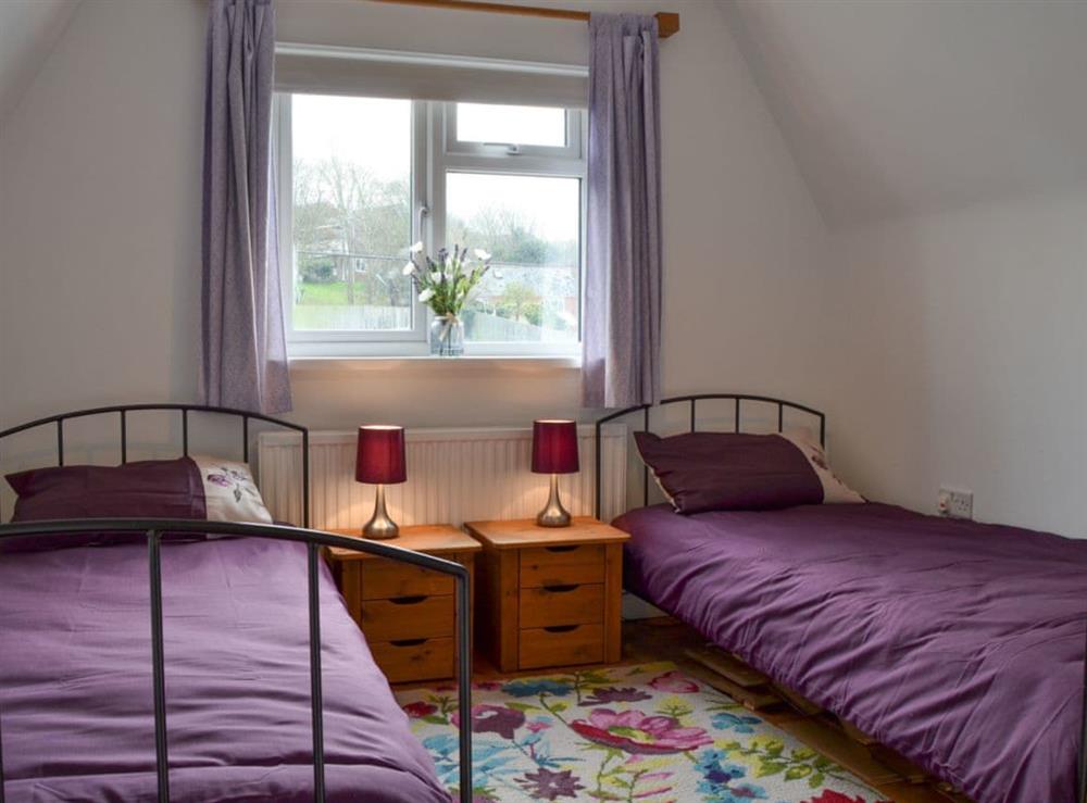 Twin bedroom at Craiglea in Totland, Isle of Wight