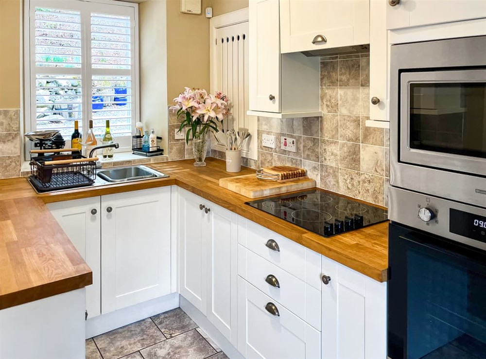 Kitchen at Craigmore Cottage in Birnam Woods, Perthshire