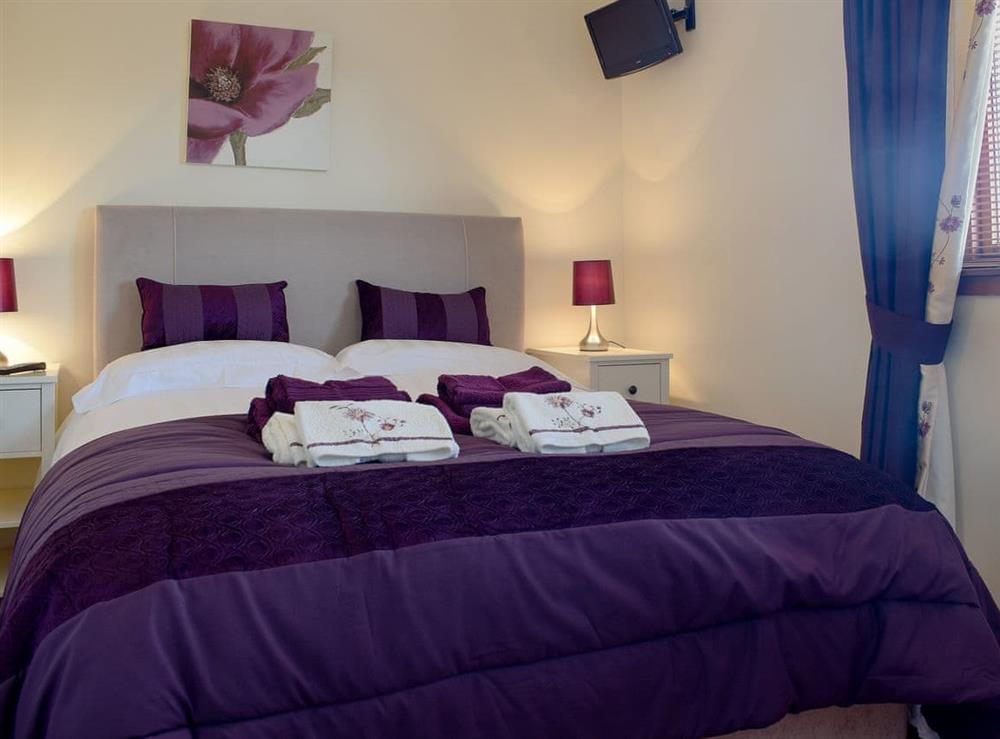 Comfortable double bedroom at Craigrossie Cottage in Auchterarder, Perthshire