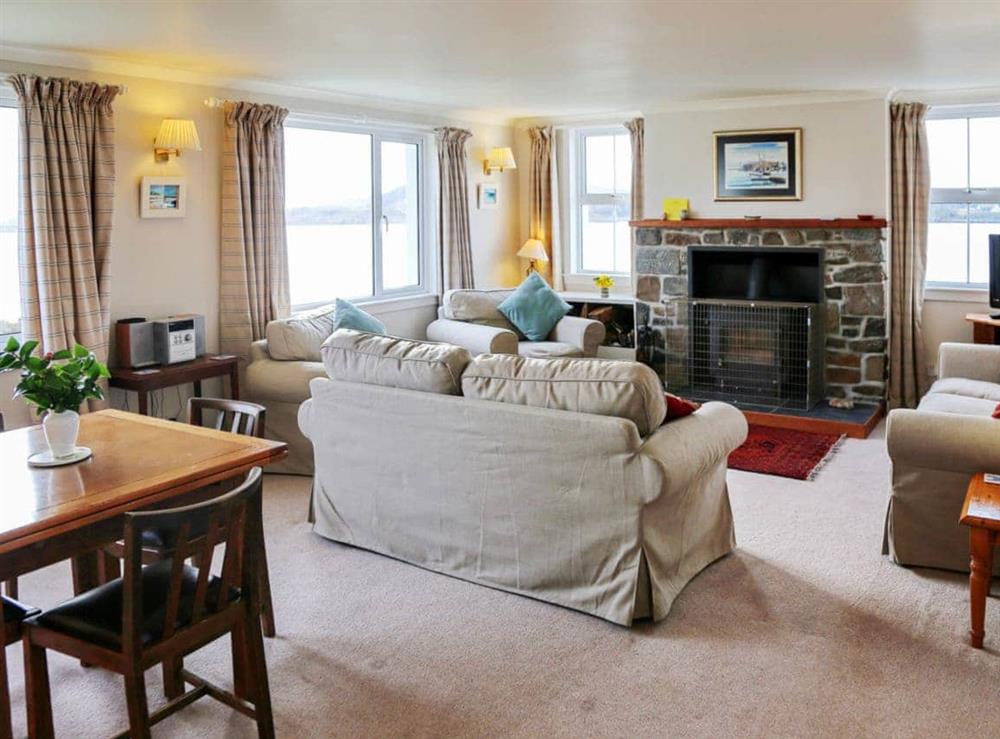Cosy and welcoming living area at Craiguillean in Ardmaddy Castle, Nr Oban, Argyll., Great Britain