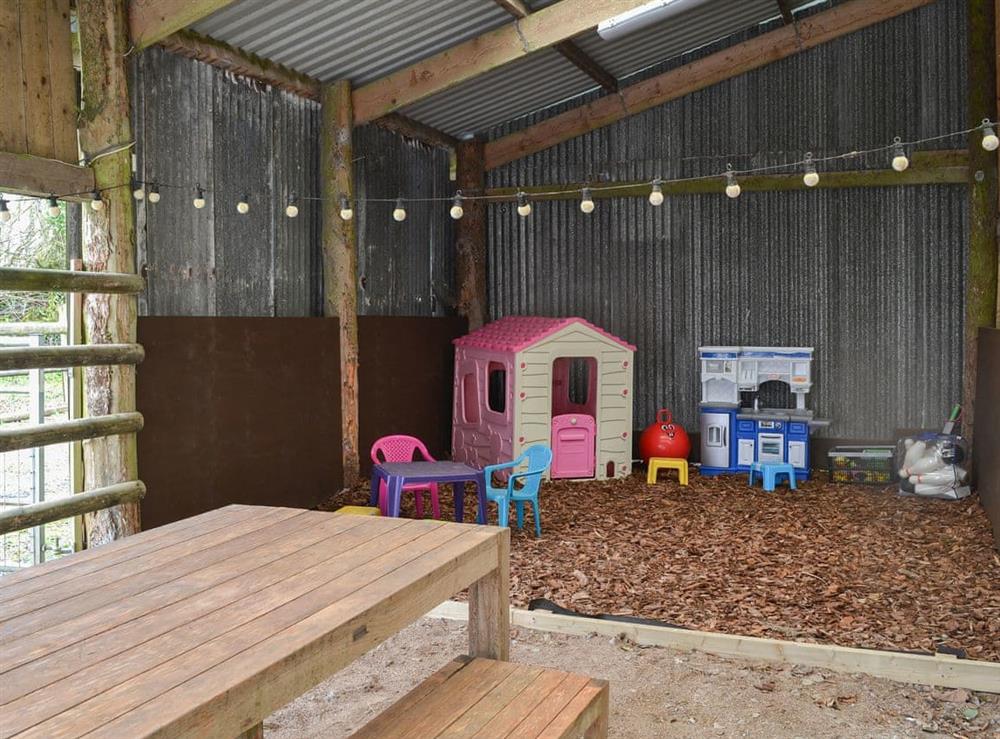 Games barn with play equipment