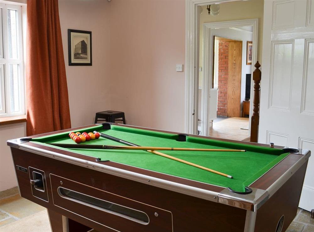 Games room with pool table (photo 2) at Cranford House in Cranford, near Clovelly, Devon