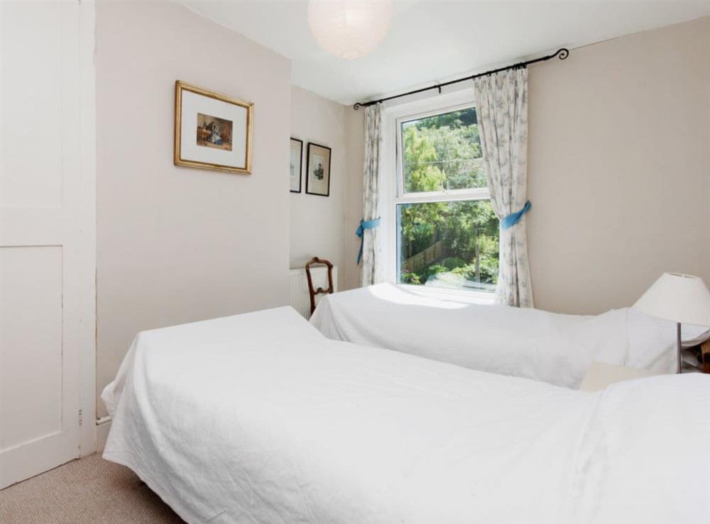 Comfortable twin bedroom at Cranmere in Salcombe, Devon
