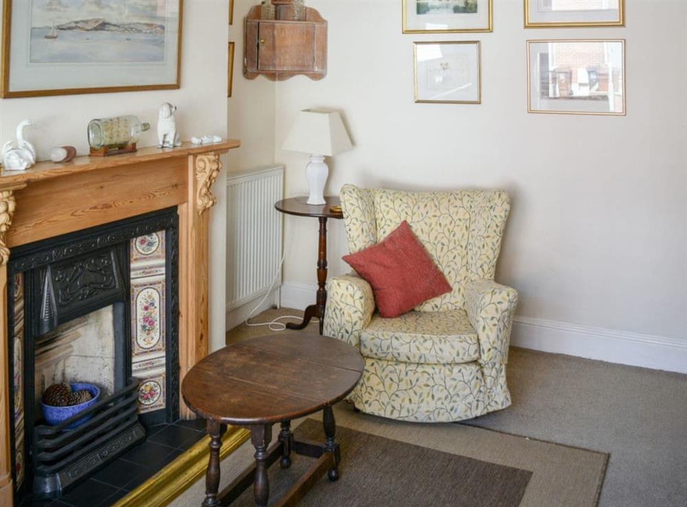 Cosy living room at Cranmere in Salcombe, Devon