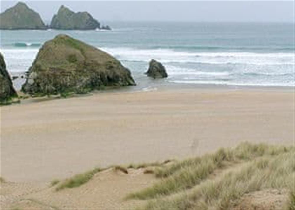 Holywell beach at Crantock Cottage in Goonhavern, near Newquay, Cornwall