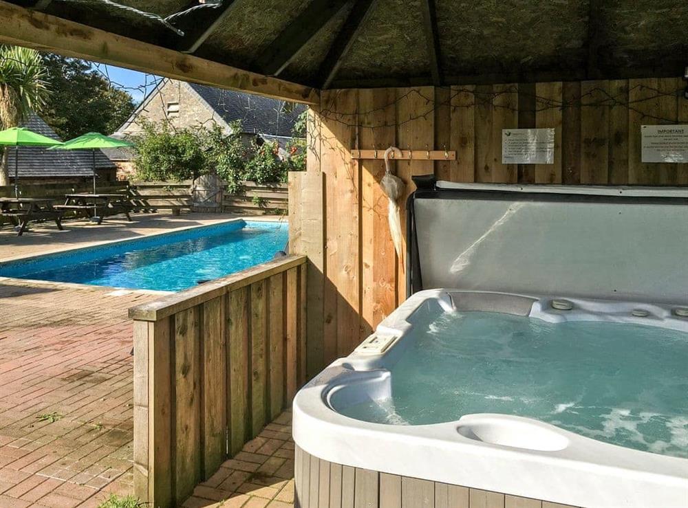 Shared hot tub (photo 2) at Crantock Cottage in Goonhavern, near Newquay, Cornwall