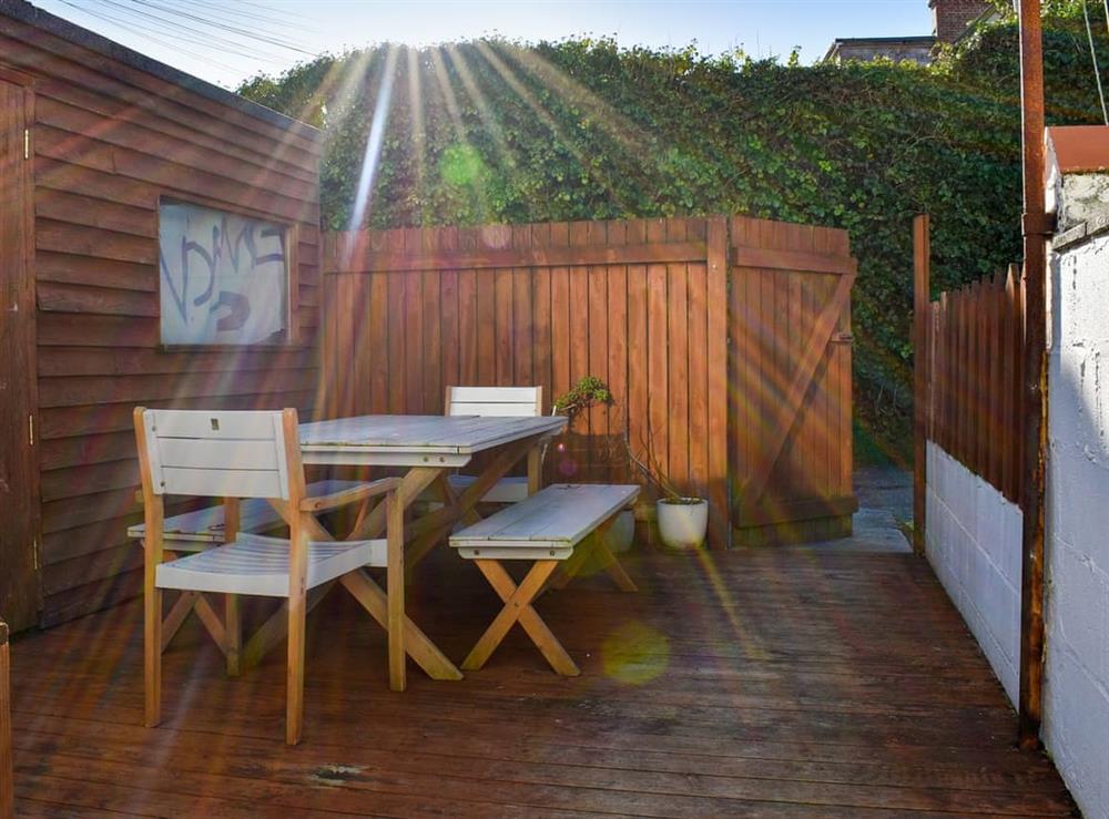 Outdoor area at Crantock House in Newquay, Cornwall